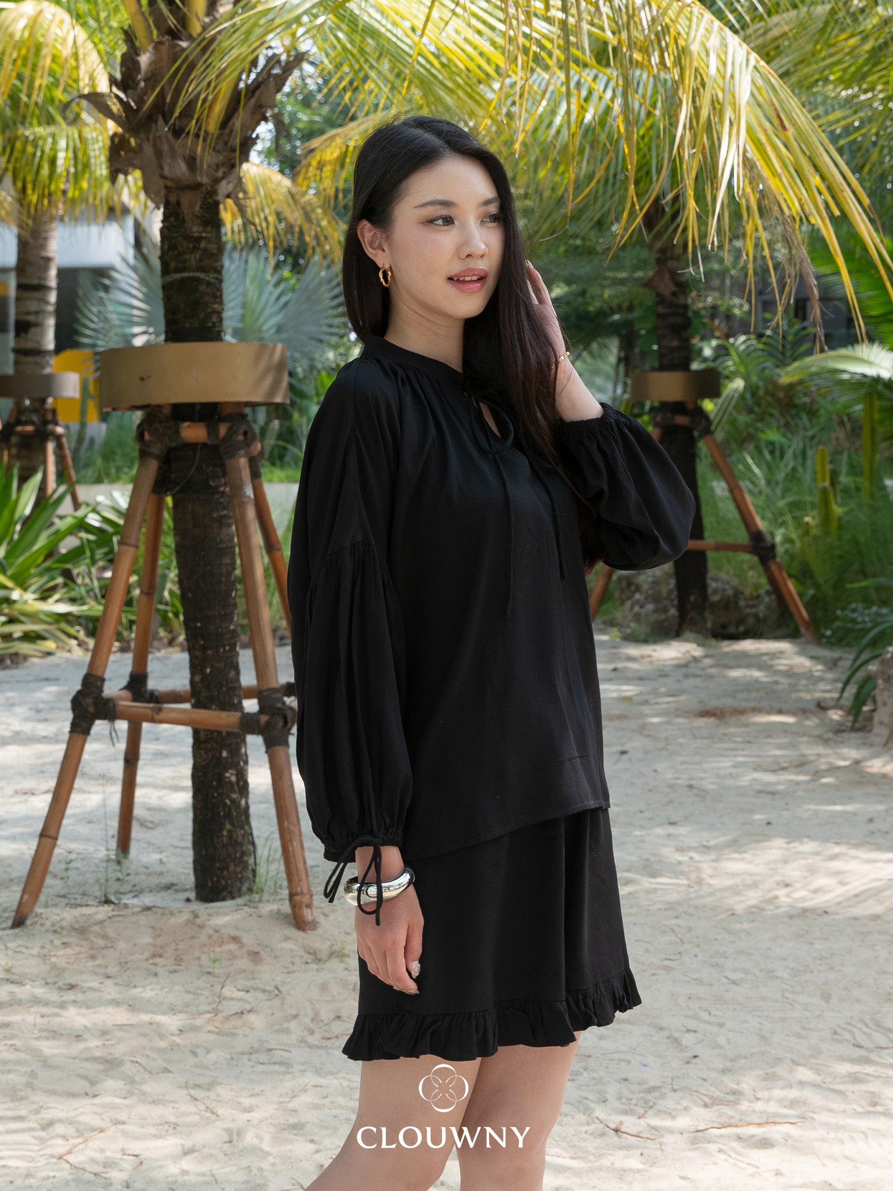 Roland Ruffle Set - Black